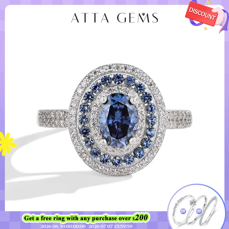 ATTAGEMS Blue Moissanite Women Rings Oval Cut 1.0CT Real S925 Sterling Silver Jewelry For Wedding Engagement Ring With Certified
ATTAGEMS Blue Moissanite Women Rings Oval Cut 1.0CT Real S925 Sterling Silver Jewelry For Wedding Engagement Ring With Certified