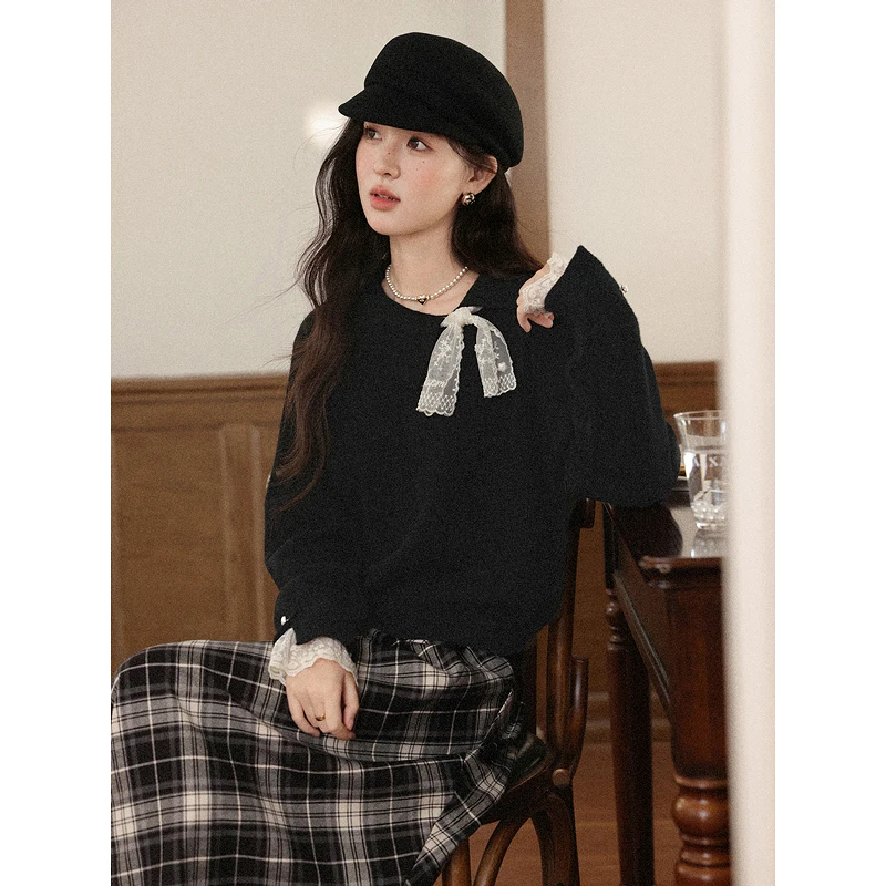 ALXNAN Plus Size Gray Sweater Autumn Fashion Lace Stitching Loose-fit Long Sleeve Pullovers 2025 Women's Knitted Tops D13219
ALXNAN Plus Size Gray Sweater Autumn Fashion Lace Stitching Loose-fit Long Sleeve Pullovers 2025 Women's Knitted Tops D13219