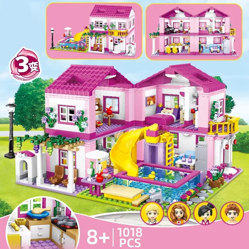 1018pcs Friends City Street View House Summer Holiday Villa Castle Model Building Block Sets Figures Bricks Toys for Girls Gift
1018pcs Friends City Street View House Summer Holiday Villa Castle Model Building Block Sets Figures Bricks Toys for Girls Gift