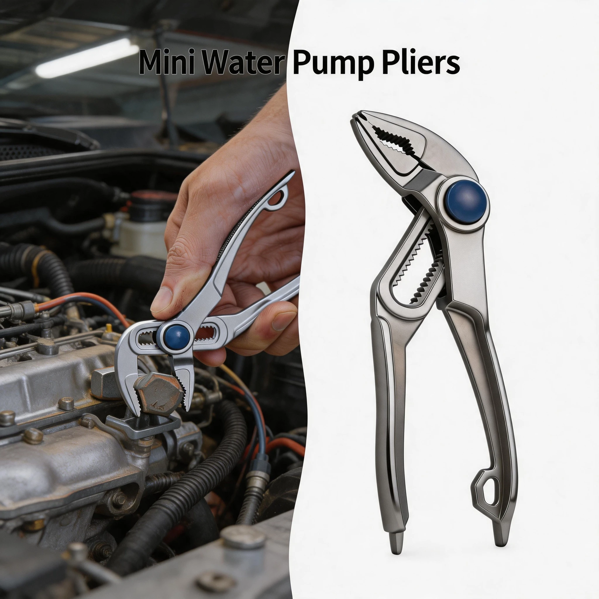 Mini Water Pump Pliers Push-Lock Groove Joint Pliers Fast Adjustable Tongue and Groove Pliers with V-Jaw for Multi-Surface Grip
Mini Water Pump Pliers Push-Lock Groove Joint Pliers Fast Adjustable Tongue and Groove Pliers with V-Jaw for Multi-Surface Grip
