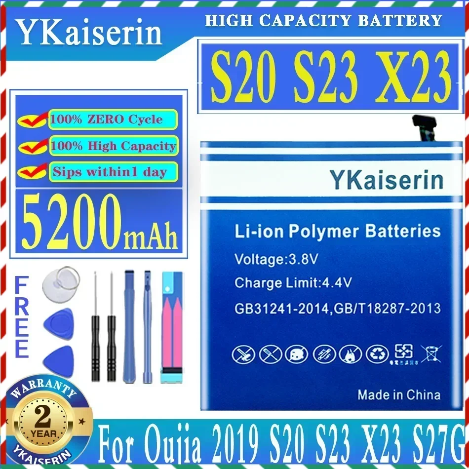 Сменный аккумулятор ykaisin 5200 мАч для батарей Oujia 2019 X23 S27G S20 S23
Сменный аккумулятор ykaisin 5200 мАч для батарей Oujia 2019 X23 S27G S20 S23