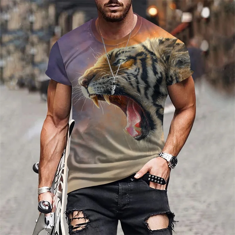 2024 Men's T-shirt Tiger 3d Printed Tops Fashion Short Sleeve Casual Tees Harajuku Breathable Street Wear Graphic T Shirts
2024 Men's T-shirt Tiger 3d Printed Tops Fashion Short Sleeve Casual Tees Harajuku Breathable Street Wear Graphic T Shirts