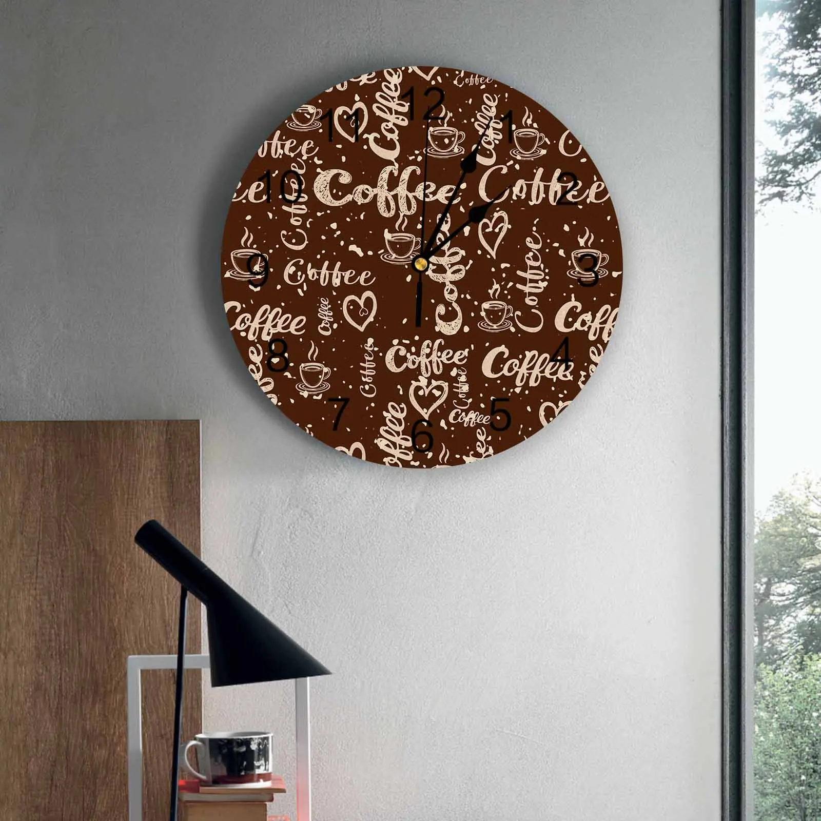 Bedroom Wall Clocks Vintage Country Coffee Pattern Living Room Clocks Ornaments Baby Room Study Mute Wall Clocks
Bedroom Wall Clocks Vintage Country Coffee Pattern Living Room Clocks Ornaments Baby Room Study Mute Wall Clocks