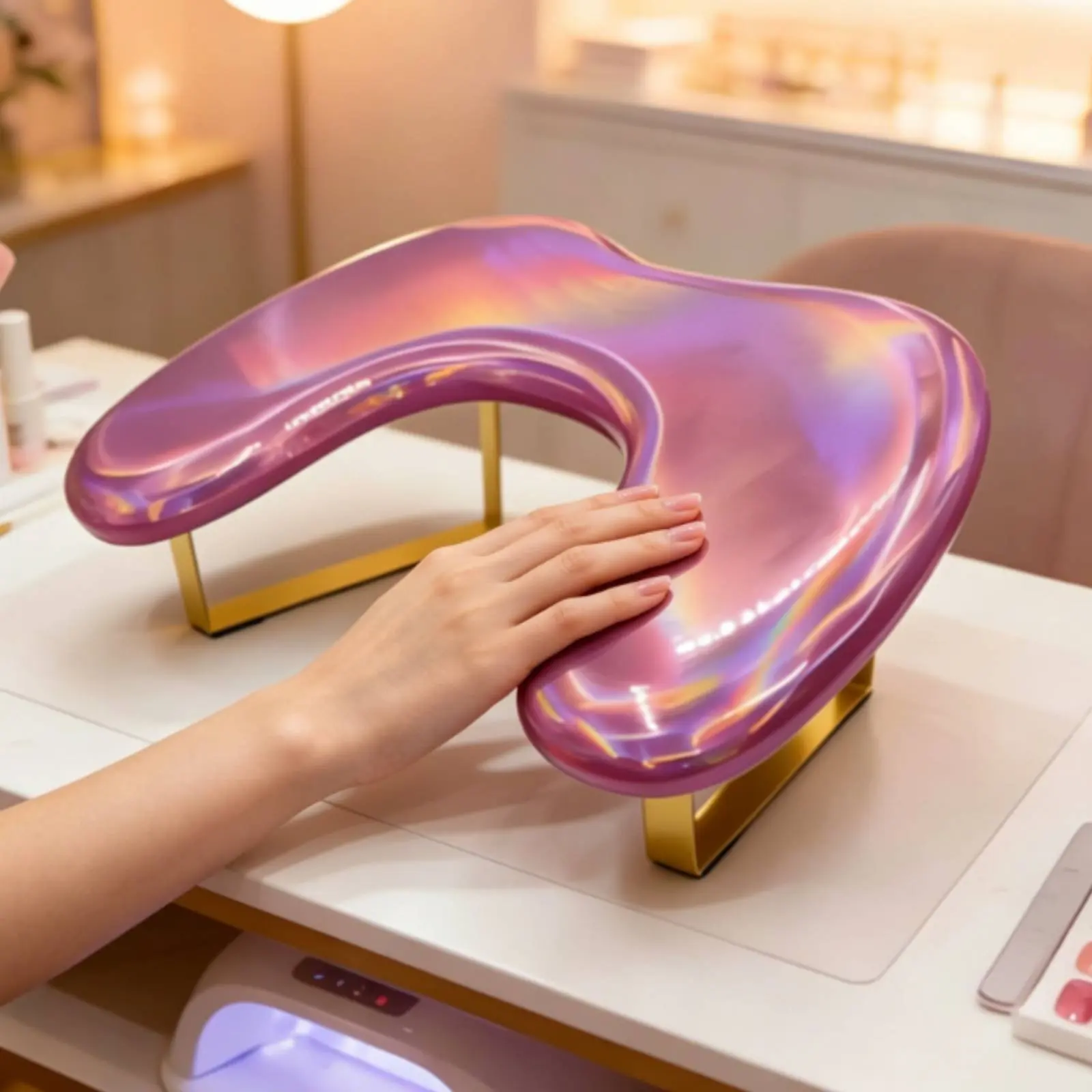 U-Shaped Nail Hand Rest Easy to Clean Manicure Armrest Pillow Nail Professional Hand Pad Stain Resistant for Salon
U-Shaped Nail Hand Rest Easy to Clean Manicure Armrest Pillow Nail Professional Hand Pad Stain Resistant for Salon
