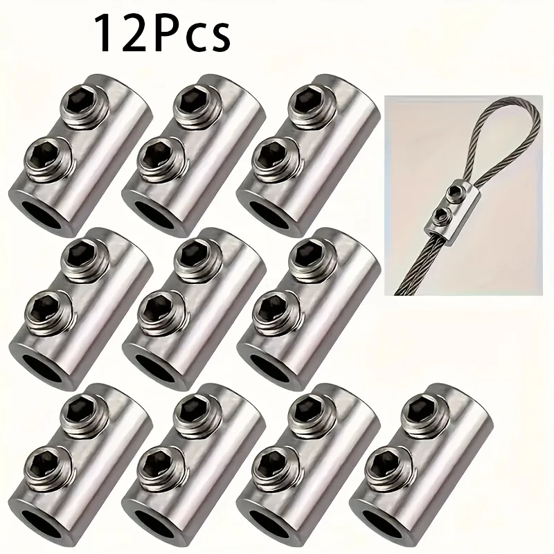 12Pcs Steel Wire Rope Self Locking Buckles Adjustable Double Hole Tightening Retractable for Home Decoration
12Pcs Steel Wire Rope Self Locking Buckles Adjustable Double Hole Tightening Retractable for Home Decoration