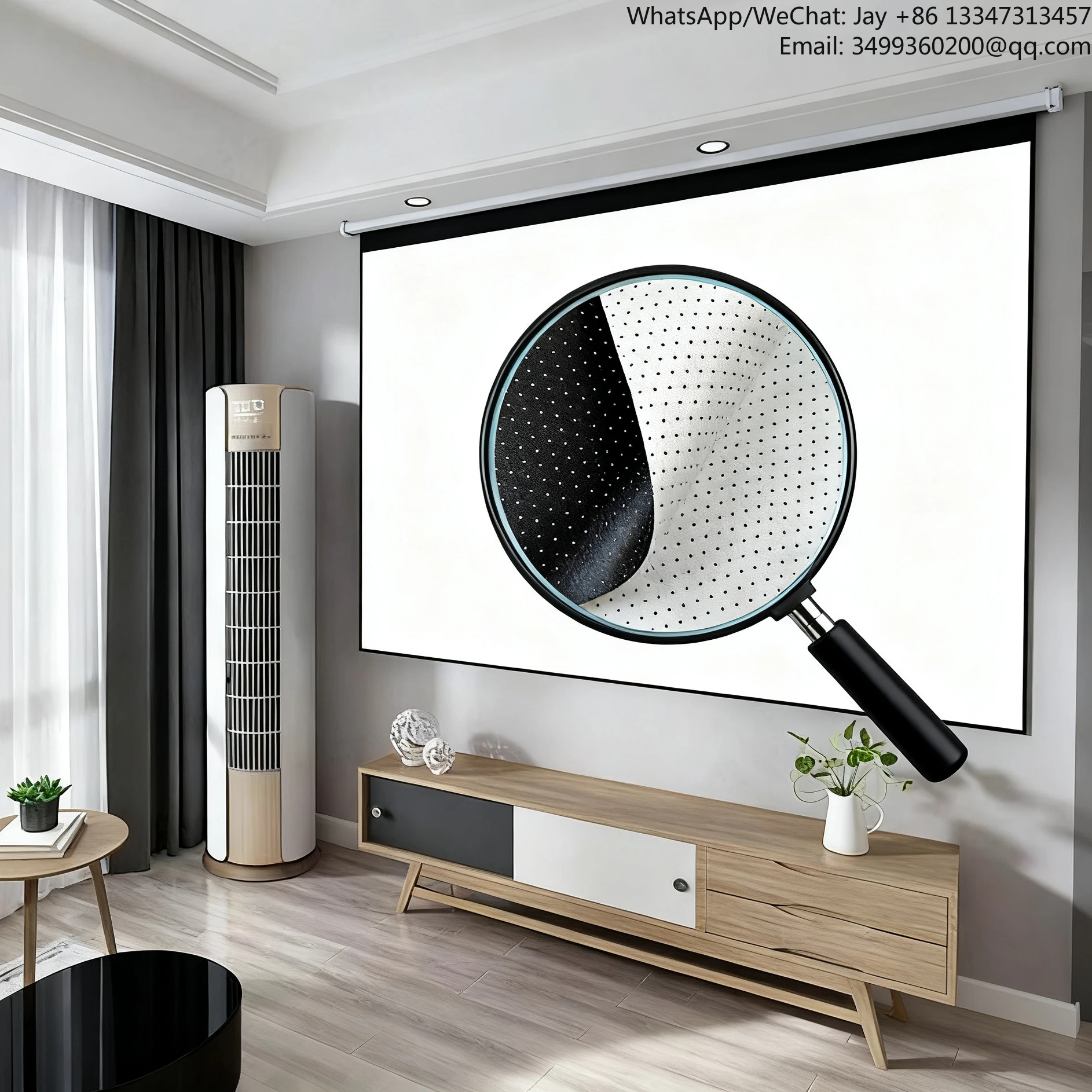 CAAVITS White Screen Fixed Frame Acoustic Projector Screens Micropore 100 120 150 Inch 16:9 Perforated 4K Projection Screen
CAAVITS White Screen Fixed Frame Acoustic Projector Screens Micropore 100 120 150 Inch 16:9 Perforated 4K Projection Screen