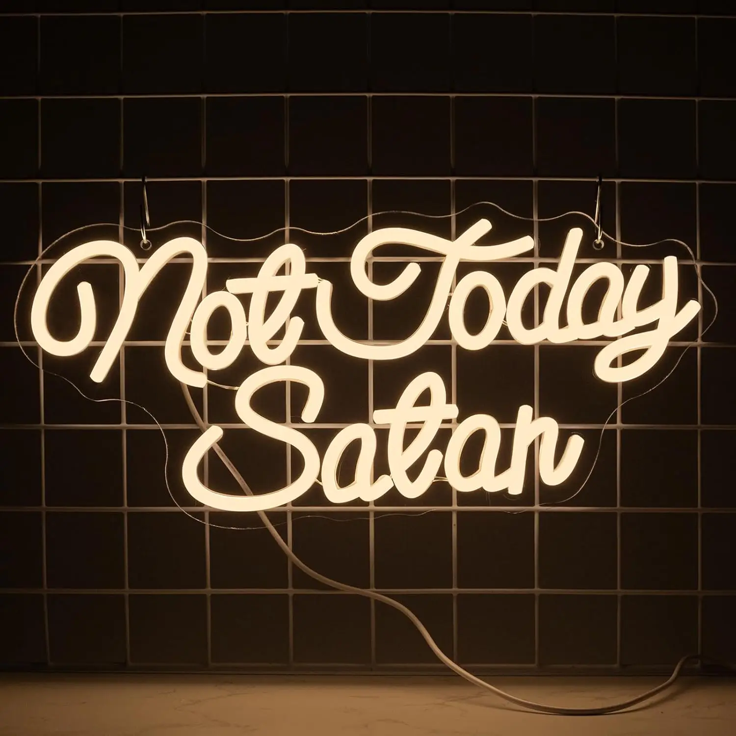 Not Today Satan Neon Sign, Funny Neon Signs for Wall Decor, Light Up Signs for Home Bar Man Cave Birthday Party Kids Room Gifts
Not Today Satan Neon Sign, Funny Neon Signs for Wall Decor, Light Up Signs for Home Bar Man Cave Birthday Party Kids Room Gifts
