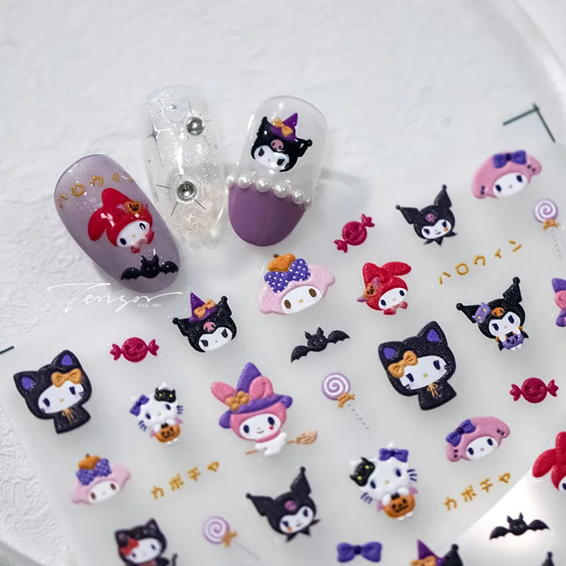 5D New Cartoon Kuromi Melody Embossed Nail Art Stickers Nail Art Accessories Sanrio Nail Art Decoration Stickers For Nails
5D New Cartoon Kuromi Melody Embossed Nail Art Stickers Nail Art Accessories Sanrio Nail Art Decoration Stickers For Nails