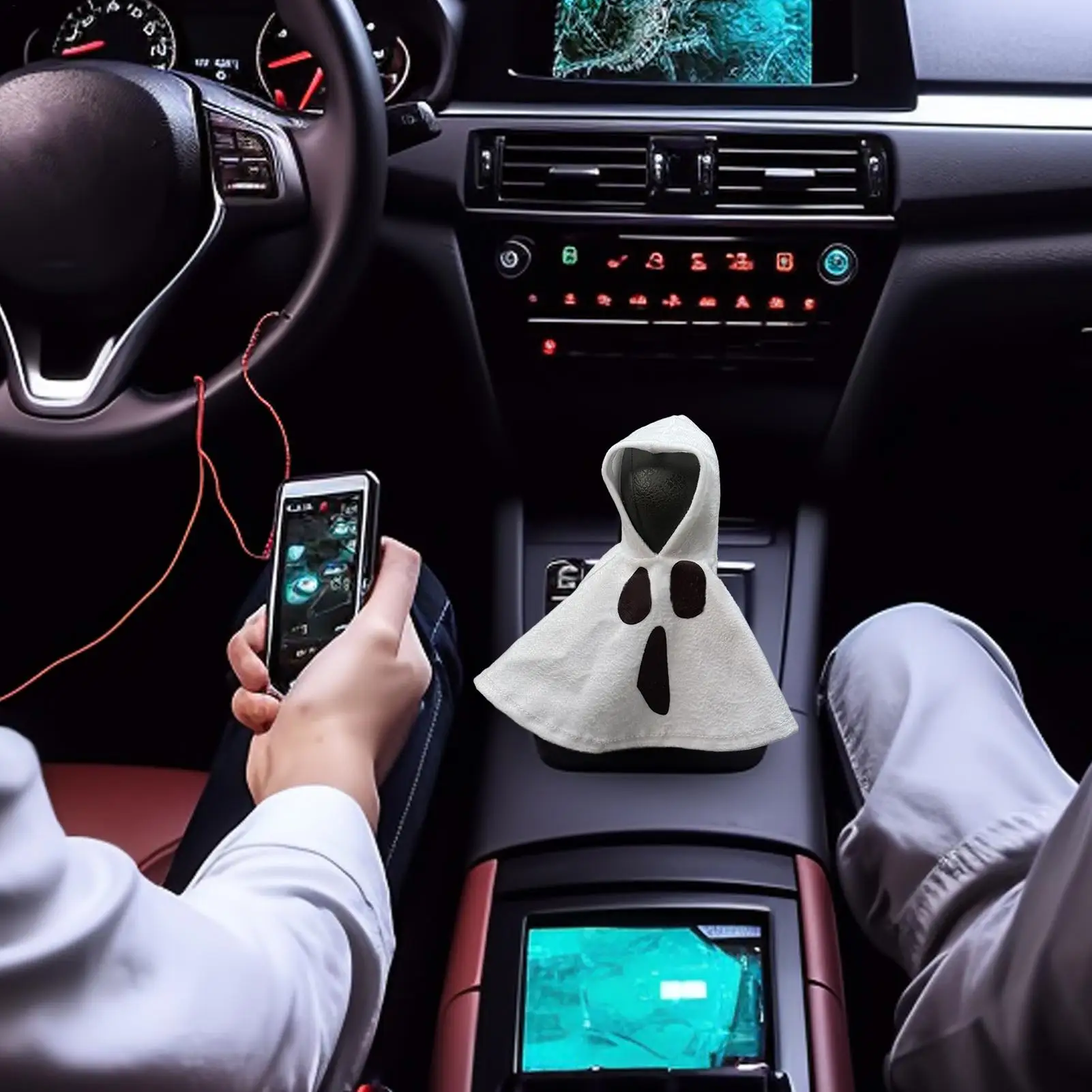 Car Shifter Hoodie Ghost Gear Shift Cover For Halloween Automotive Interior Wide Fit Funny Accessories For Travel Family Outings
Car Shifter Hoodie Ghost Gear Shift Cover For Halloween Automotive Interior Wide Fit Funny Accessories For Travel Family Outings