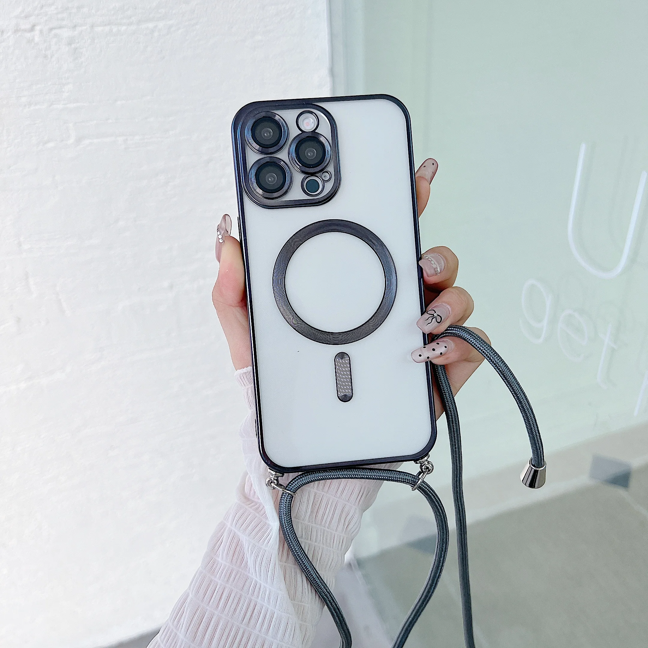 Magnetic for Magsafe Plating Clear Crossbody Necklace Lanyard Case For HUAWEI MATE 20 30 40 50 60 P30 P40P50 Soft Silicone Cover
Magnetic for Magsafe Plating Clear Crossbody Necklace Lanyard Case For HUAWEI MATE 20 30 40 50 60 P30 P40P50 Soft Silicone Cover