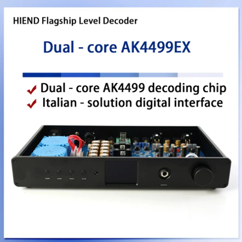 Audio Decoder Dual AK4499EX DAC QCC3084 Bluetooth 5.4 HIFI Audio Decoder AMANERO USB Daughter Card DSD512 384KHz
Audio Decoder Dual AK4499EX DAC QCC3084 Bluetooth 5.4 HIFI Audio Decoder AMANERO USB Daughter Card DSD512 384KHz