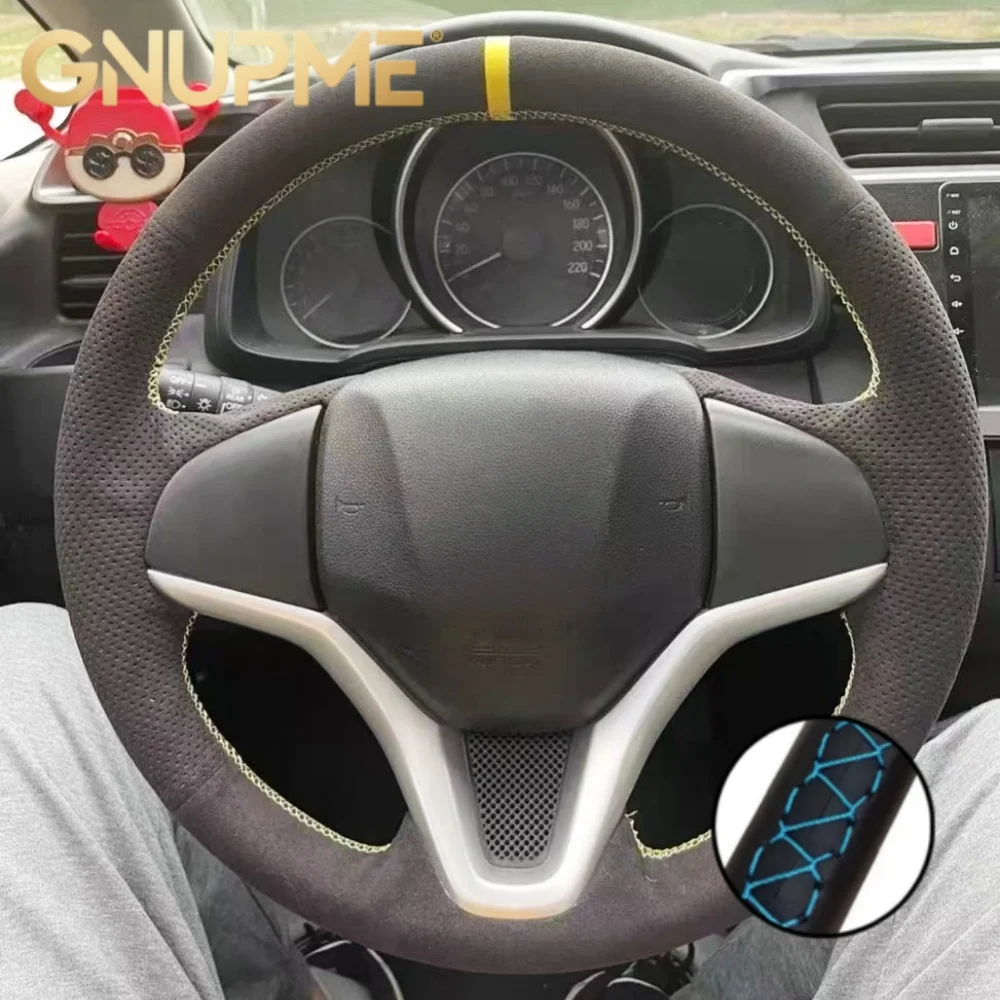 Car Steering Wrap Custom Car Steering Wheel Cover Anti Slip And Soft Suede Leather For Honda Fit 2014 2015 Vezel 2014 XRV
Car Steering Wrap Custom Car Steering Wheel Cover Anti Slip And Soft Suede Leather For Honda Fit 2014 2015 Vezel 2014 XRV