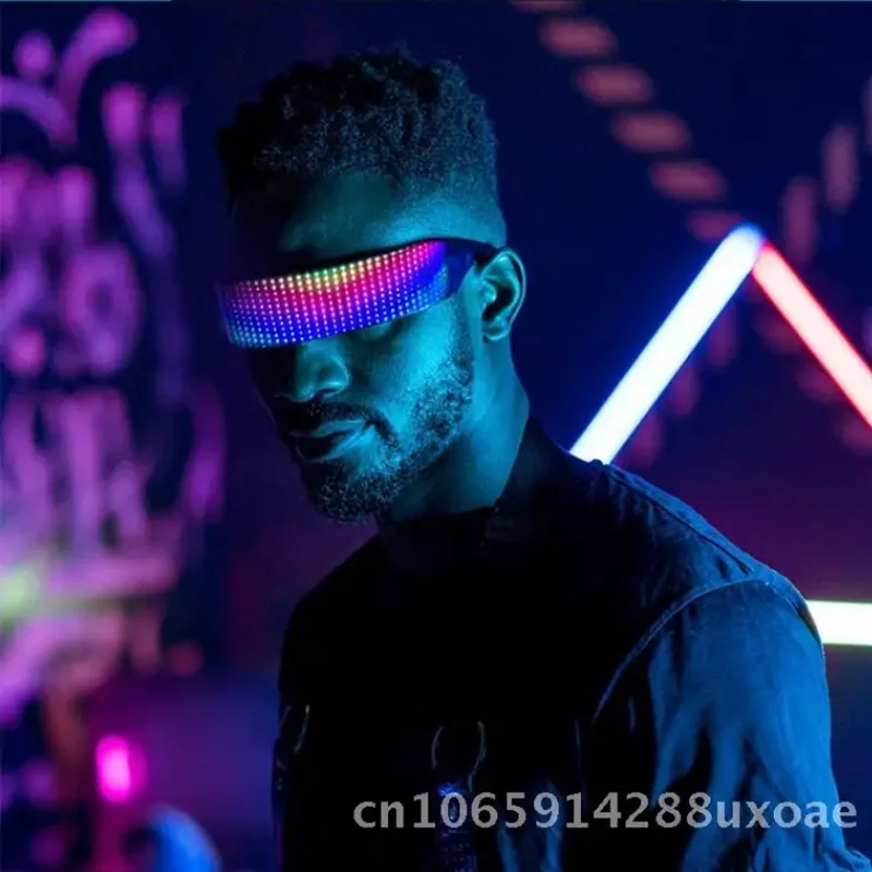 LED Full-Color Technological Luminous Glasses Bluetooth App Control Disco Party Cheering Glasses with 1010RGB Lamp Beads
LED Full-Color Technological Luminous Glasses Bluetooth App Control Disco Party Cheering Glasses with 1010RGB Lamp Beads