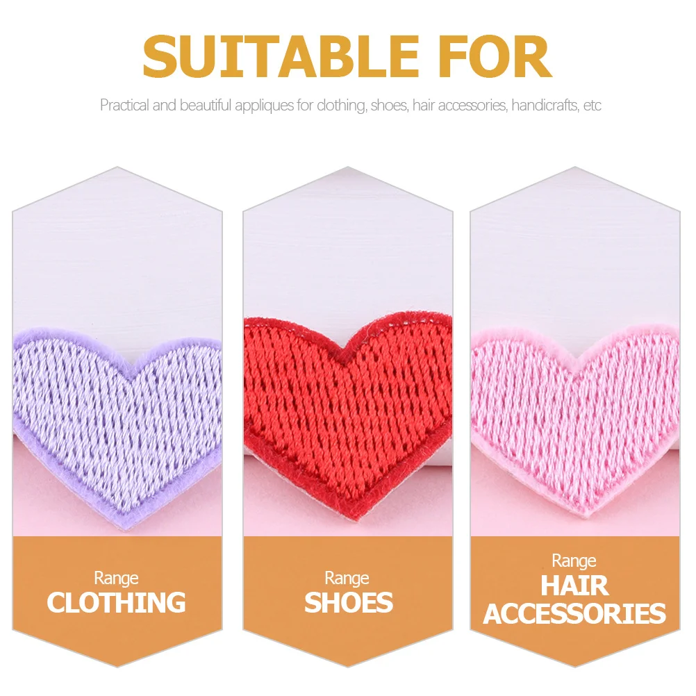 60pcs Cloth Patch Accessories Cute Clothes Decorative Heart Patches Wear-Resistant Hat Patches Compact Iron-On Appliques For Diy
60pcs Cloth Patch Accessories Cute Clothes Decorative Heart Patches Wear-Resistant Hat Patches Compact Iron-On Appliques For Diy