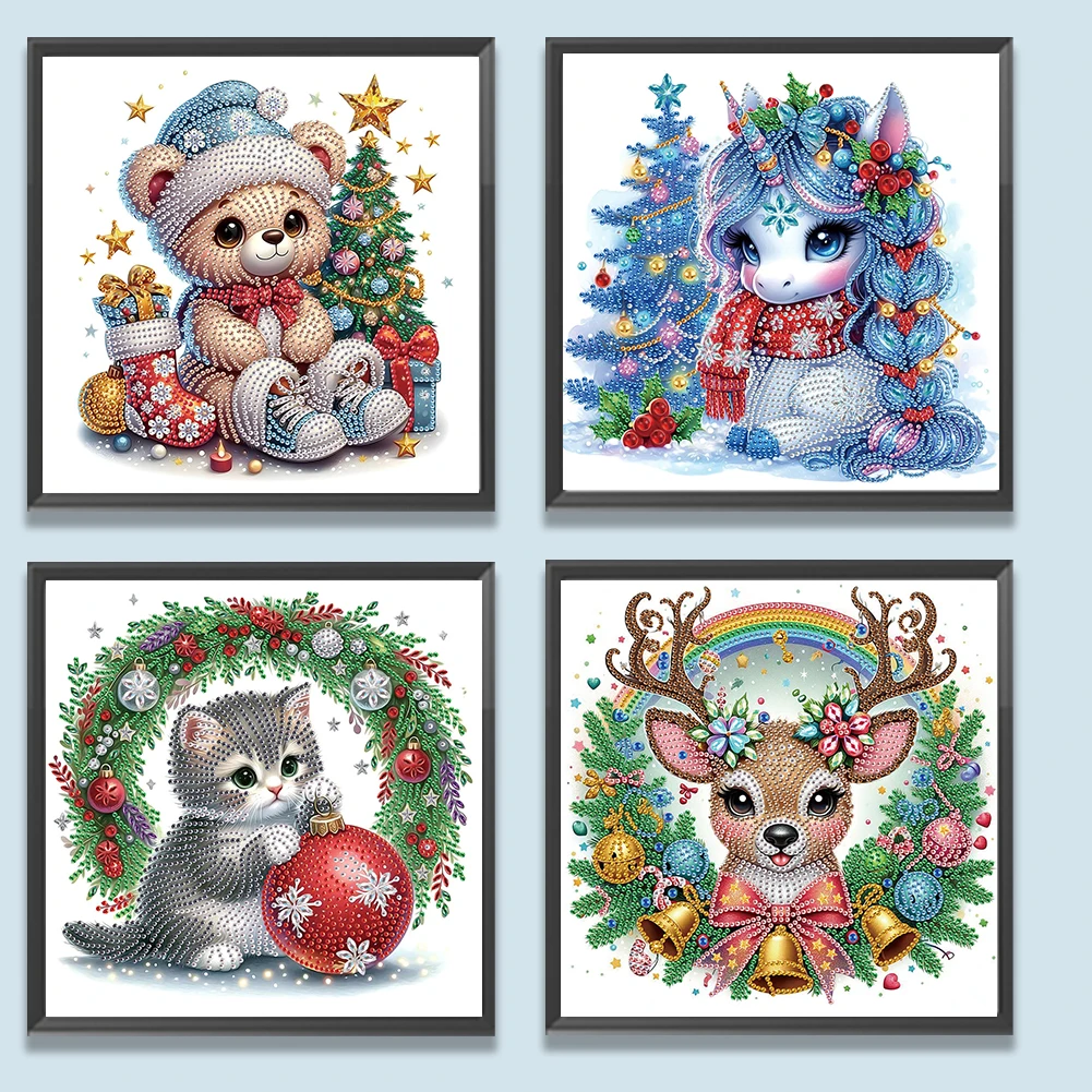4pcs 5D DIY Partial Special Shaped Drill Xmas Animal Diamond Painting Kit30x30cm (B)
4pcs 5D DIY Partial Special Shaped Drill Xmas Animal Diamond Painting Kit30x30cm (B)