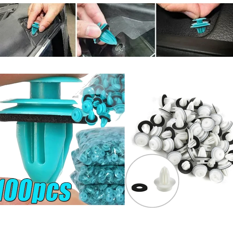 100Pcs Car Fastener Clip With Seal Ring Auto Body Push Retainer Pin Rivet Bumper Door Trim Panel Fastener Rivet Bumper Retainer
100Pcs Car Fastener Clip With Seal Ring Auto Body Push Retainer Pin Rivet Bumper Door Trim Panel Fastener Rivet Bumper Retainer