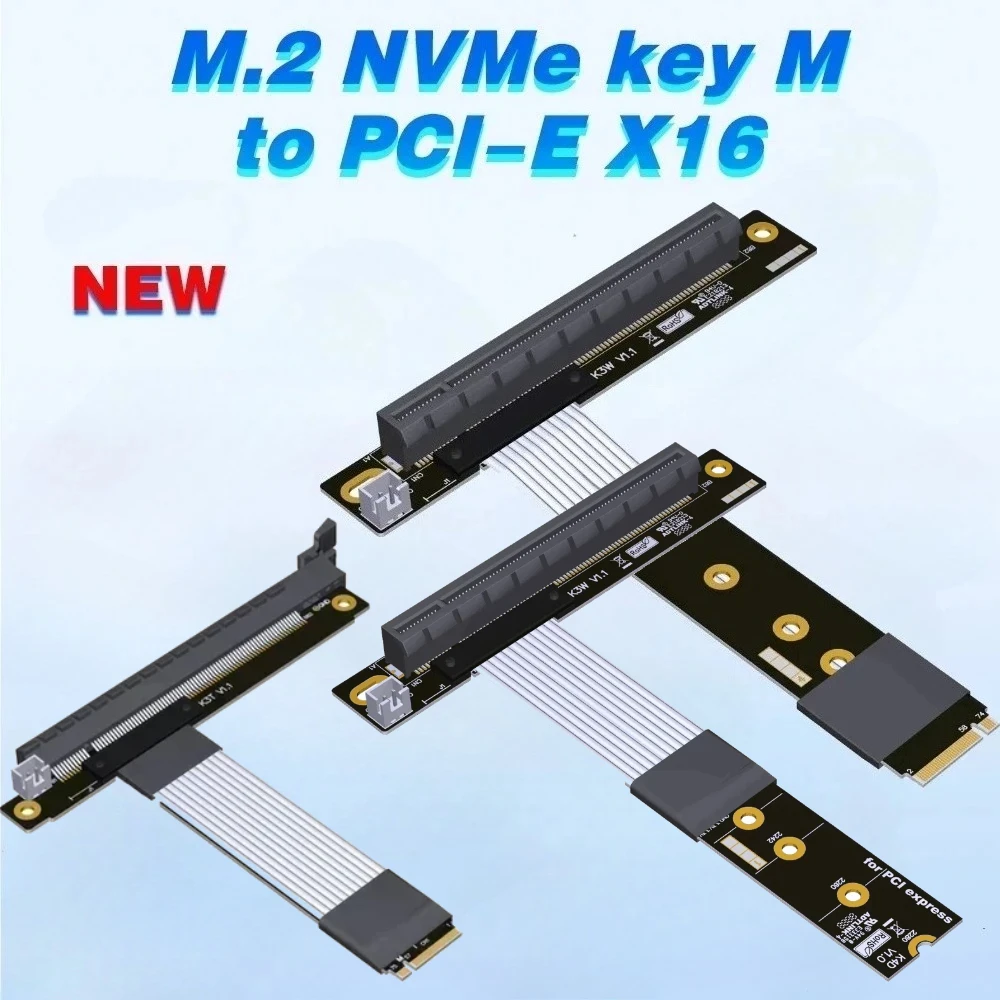 Кабель-удлинитель ADT-Link M.2 NGFF NVMe STX для видеокарты на материнскую плату, с угловым разъемом PCIE 4.0 x16 90 градусов, адаптер-переходник 16x Riser
Кабель-удлинитель ADT-Link M.2 NGFF NVMe STX для видеокарты на материнскую плату, с угловым разъемом PCIE 4.0 x16 90 градусов, адаптер-переходник 16x Riser