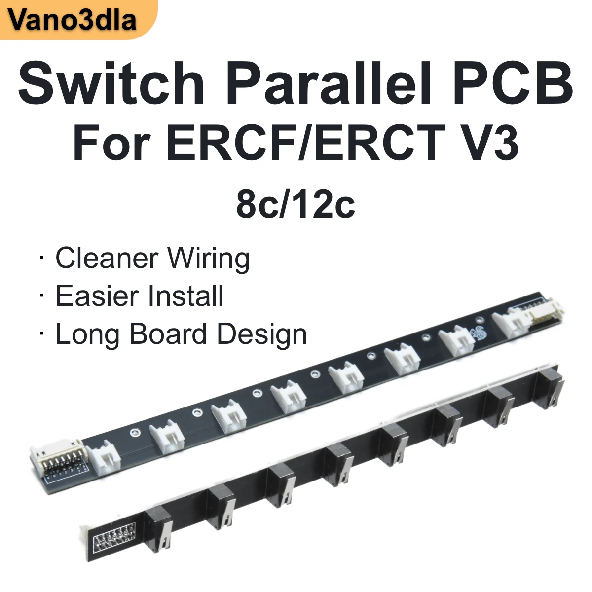 Плата параллельного подключения Vano3dla для ERCF V3 и платы для переключателей ERCTV3 Rev2 8c и 12c для 3D-принтеров ERCFV3 ERCT
Плата параллельного подключения Vano3dla для ERCF V3 и платы для переключателей ERCTV3 Rev2 8c и 12c для 3D-принтеров ERCFV3 ERCT