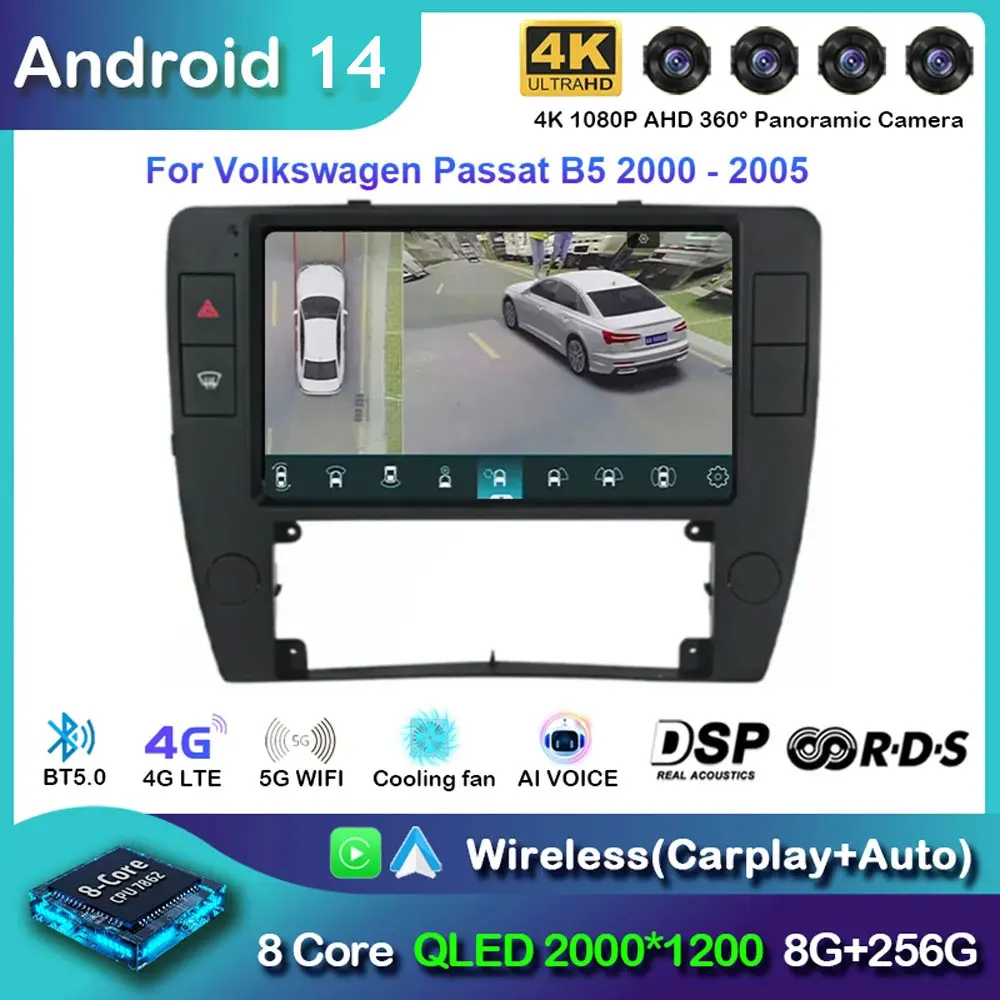 Android 14 Carplay Car Radio For Volkswagen Passat B5 2000 2001 2002 - 2005 Navigation GPS Multimedia Player WiFi+4G stereo BT
Android 14 Carplay Car Radio For Volkswagen Passat B5 2000 2001 2002 - 2005 Navigation GPS Multimedia Player WiFi+4G stereo BT