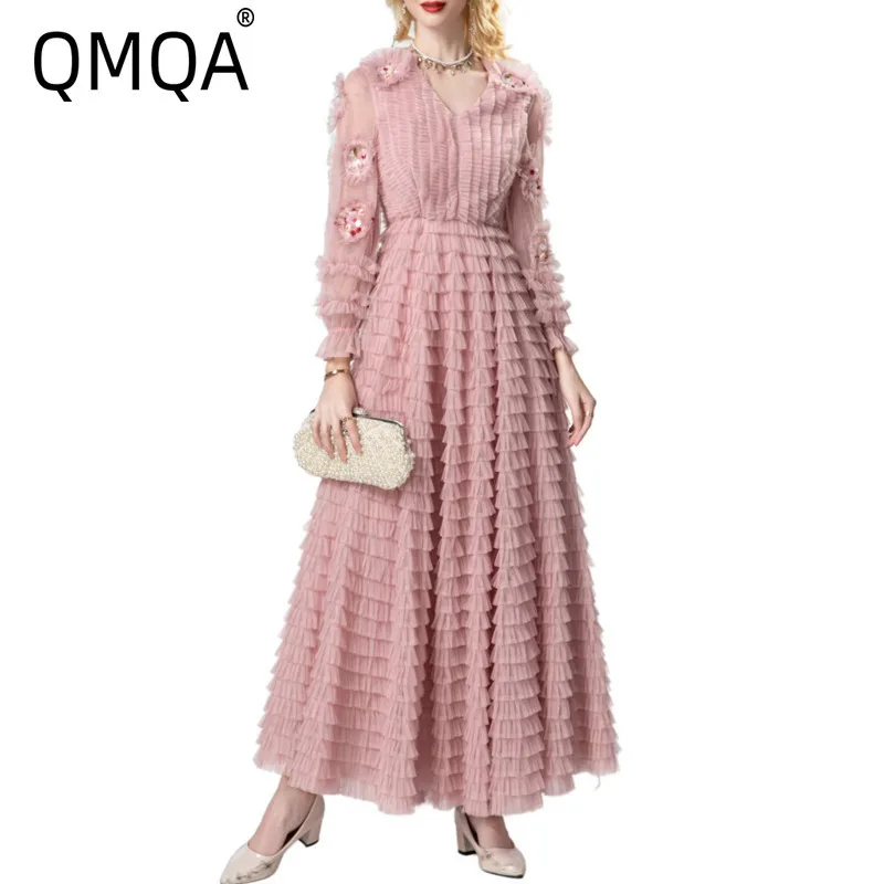 QMQA Fashion Women's Elegant Evening Dress Sequined Long Sleeved V-neck Ruffle Splicing Large Swing Dresses 2025 Female QM541
QMQA Fashion Women's Elegant Evening Dress Sequined Long Sleeved V-neck Ruffle Splicing Large Swing Dresses 2025 Female QM541