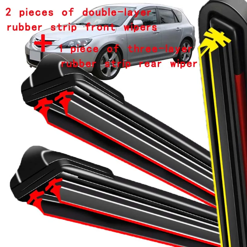 Wiper Front & Rear Wiper Blades Set For Mazda 3 BK 2004 2005 2006 2007 2008 Windshield Windscreen Front Rear Window 21"+19"+14"
Wiper Front & Rear Wiper Blades Set For Mazda 3 BK 2004 2005 2006 2007 2008 Windshield Windscreen Front Rear Window 21"+19"+14"