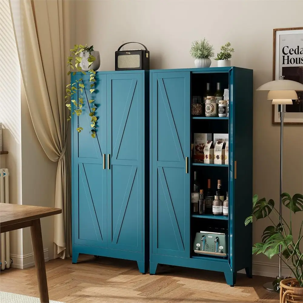 Металлический шкаф для хранения 61 Peacock Blue с регулируемыми полками, прочный, для организации пространства на кухне, в ванной и гостиной
Металлический шкаф для хранения 61 Peacock Blue с регулируемыми полками, прочный, для организации пространства на кухне, в ванной и гостиной