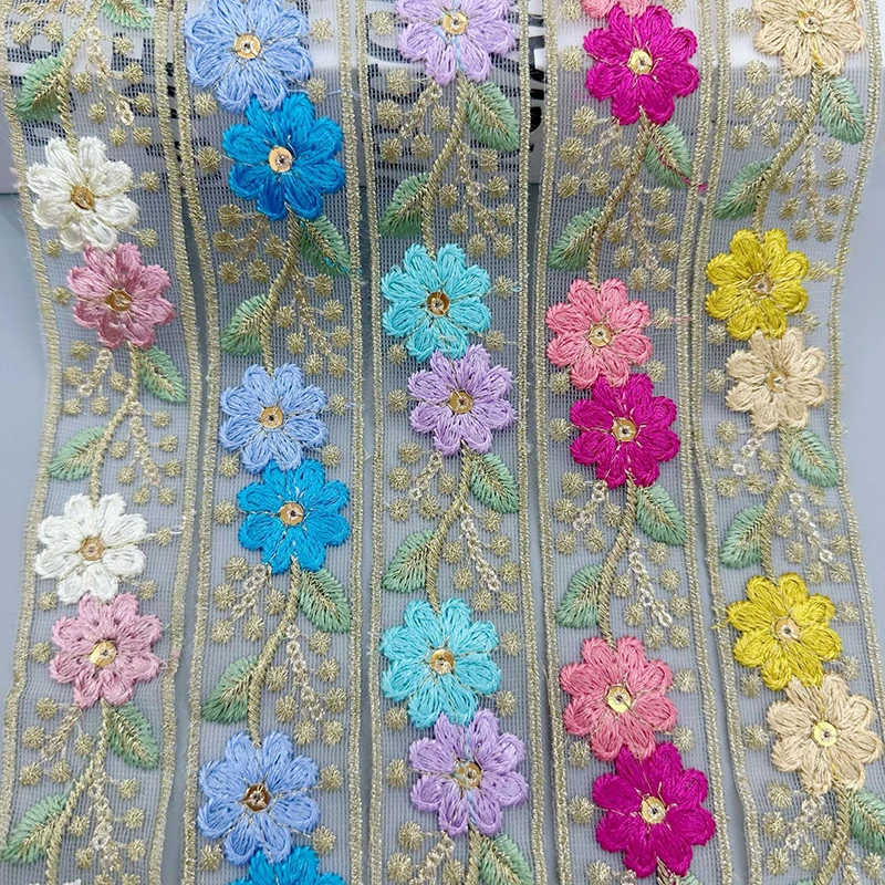 10 Yards Ethnic Style Tulle Lace Trim Ribbon Clothing Embroidery Sequin Fabric 3.5cm Webbing Hanfu Costume Decor Accessories
10 Yards Ethnic Style Tulle Lace Trim Ribbon Clothing Embroidery Sequin Fabric 3.5cm Webbing Hanfu Costume Decor Accessories