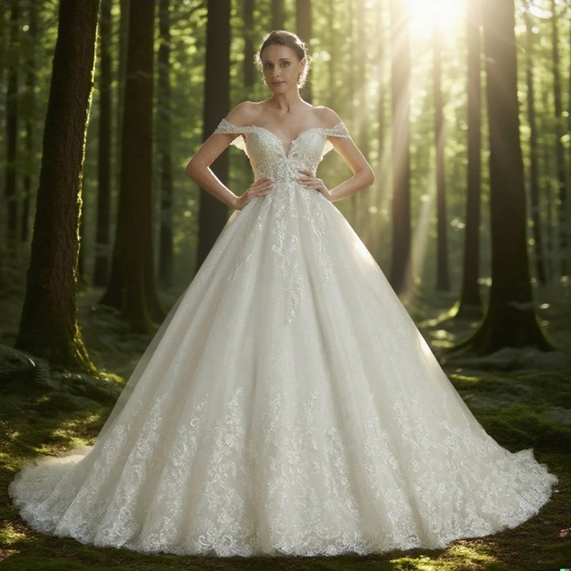 Customized Princess Sweetheart Wedding Dress For Women Ivory Glitter Sleeveless Vintage Bride Bridal Ball Gown Wedding Dresses 
Customized Princess Sweetheart Wedding Dress For Women Ivory Glitter Sleeveless Vintage Bride Bridal Ball Gown Wedding Dresses