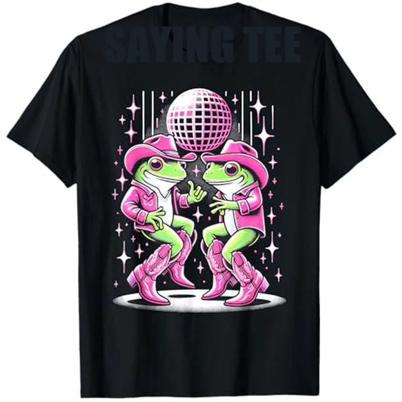 Funny Frog in Pink Cowboy Costume Disco Dance 60s 70s Party T-Shirt Rap Hiphop Music Streetwear Saying Tee Short Sleeve Blouses
Funny Frog in Pink Cowboy Costume Disco Dance 60s 70s Party T-Shirt Rap Hiphop Music Streetwear Saying Tee Short Sleeve Blouses