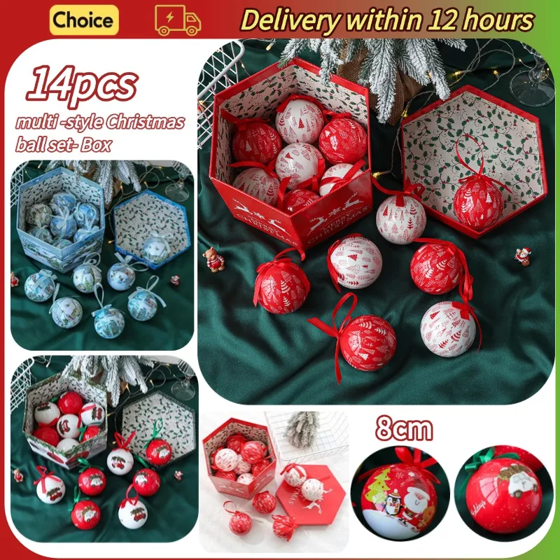 14pc Christmas Ball Snowflake Santa Claus Snowman 7.2cm Sticker Christmas Ball Exquisite Christmas Tree Pendant Ball Decoration
14pc Christmas Ball Snowflake Santa Claus Snowman 7.2cm Sticker Christmas Ball Exquisite Christmas Tree Pendant Ball Decoration