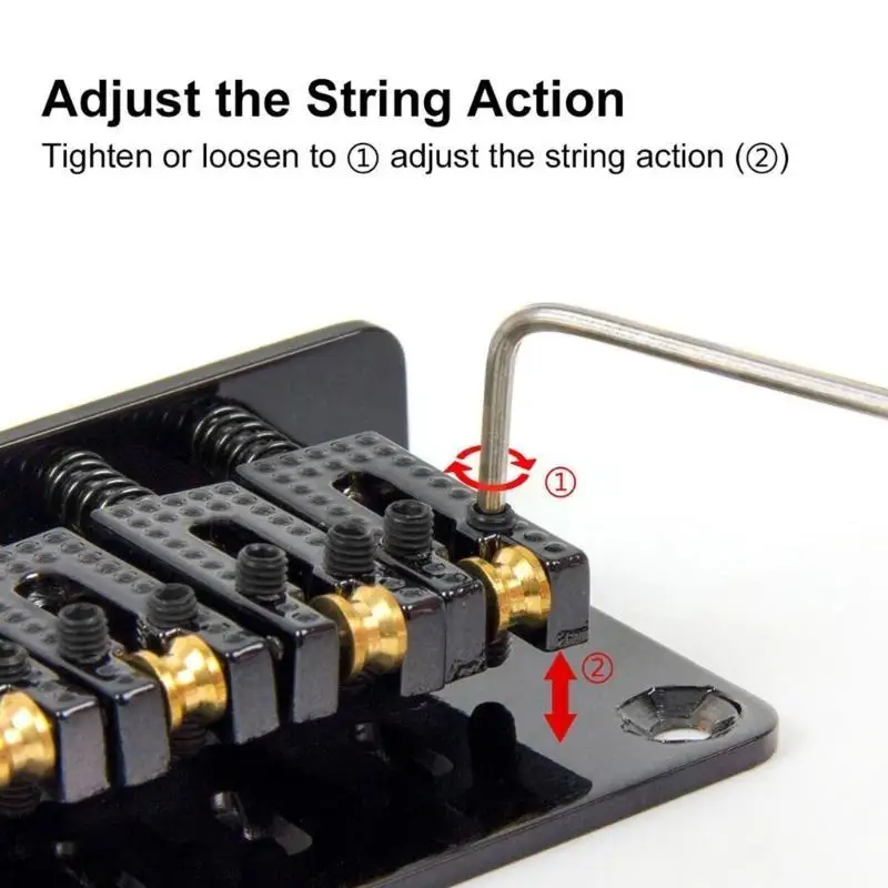 652F 4 String Guitar Bridge, Guitar Bridge Replacement Parts with Four Mounting Screws & Wrench for Cigarbox Electric Guitar
652F 4 String Guitar Bridge, Guitar Bridge Replacement Parts with Four Mounting Screws & Wrench for Cigarbox Electric Guitar