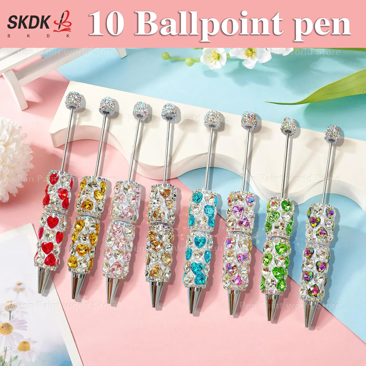 10Pcs Creative DIY Bead Ballpoint Pen – Handmade Sparkle Pen for Writing, Gift Bags, Stationery Sets, or Birthday Party Favors
10Pcs Creative DIY Bead Ballpoint Pen – Handmade Sparkle Pen for Writing, Gift Bags, Stationery Sets, or Birthday Party Favors