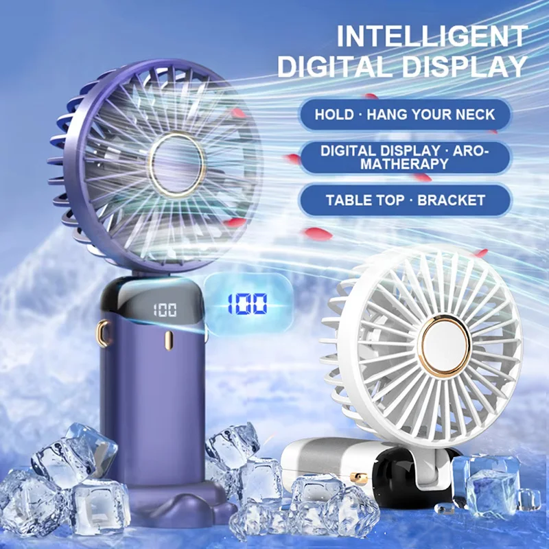 Mini Handheld Fan 5 Speeds USB Charging Hanging Neck Fan LED Digital Display For Outdoor Sport Student Office Desk Small Fan
Mini Handheld Fan 5 Speeds USB Charging Hanging Neck Fan LED Digital Display For Outdoor Sport Student Office Desk Small Fan