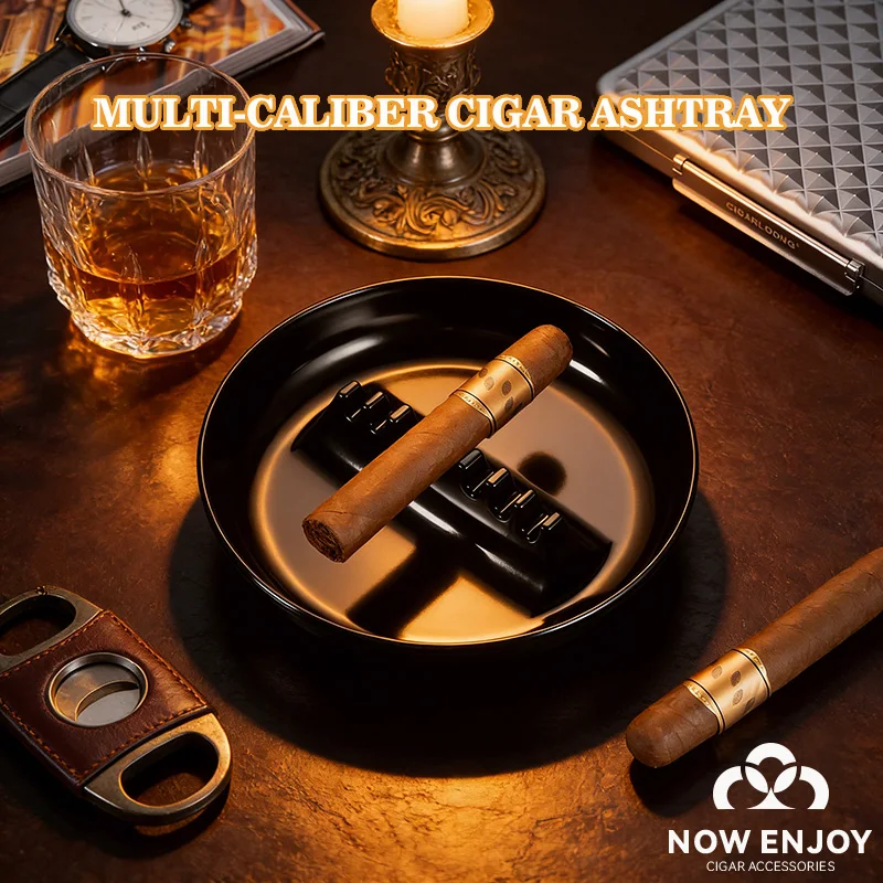 NOW ENJOY High Quality Cigar Ashtray Lightweight & Compact Plastic Multi Caliber Cigar Slot Design Anti slip Base Cigar Holder
NOW ENJOY High Quality Cigar Ashtray Lightweight & Compact Plastic Multi Caliber Cigar Slot Design Anti slip Base Cigar Holder