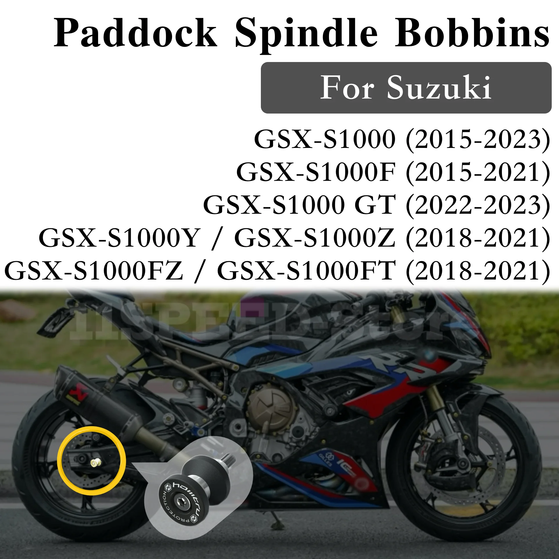Paddock Stand Bobbins For Suzuki GSX-S1000 Y Z F FZ FT GT 2015-2023 motorcycle accessories for protection
Paddock Stand Bobbins For Suzuki GSX-S1000 Y Z F FZ FT GT 2015-2023 motorcycle accessories for protection
