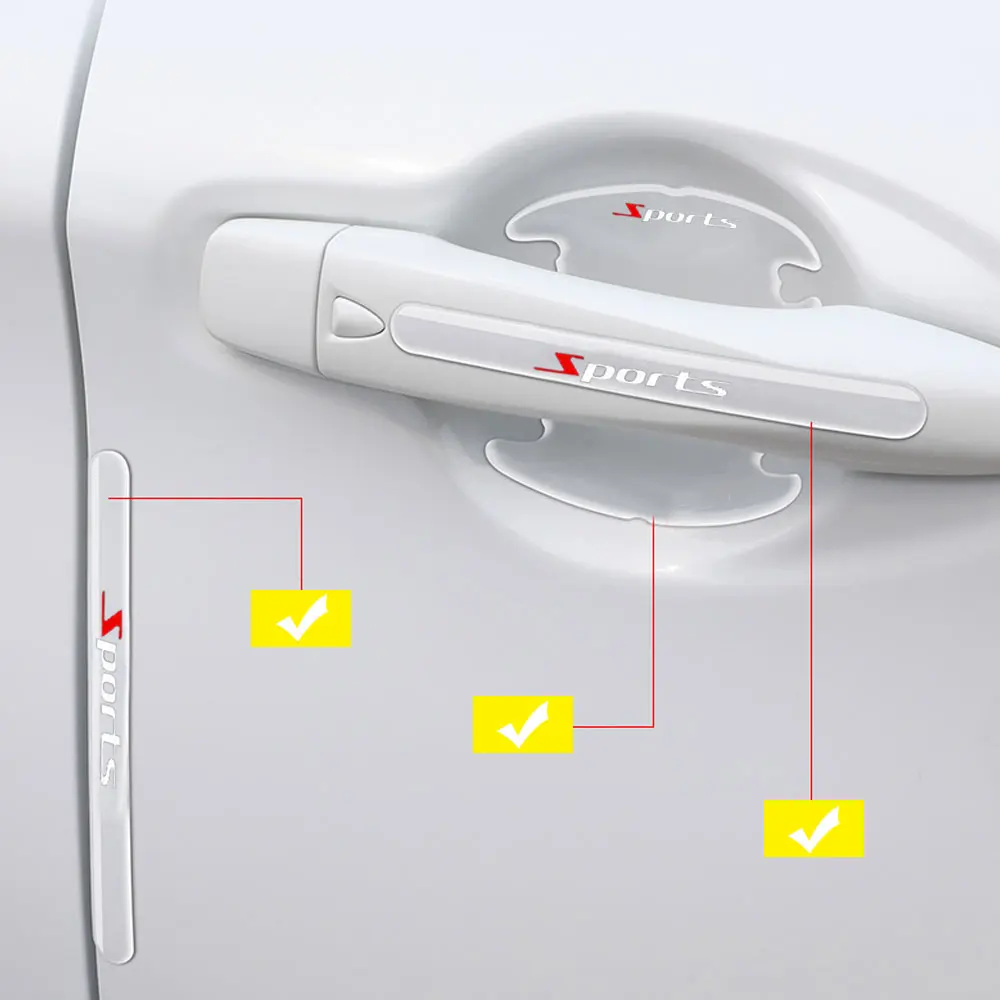 8x Auto Silicone Door Exterior Decal Protection Strip Car Door Handle Bowl Sticker Anti-Scratch Protective Transparent Stickers
8x Auto Silicone Door Exterior Decal Protection Strip Car Door Handle Bowl Sticker Anti-Scratch Protective Transparent Stickers