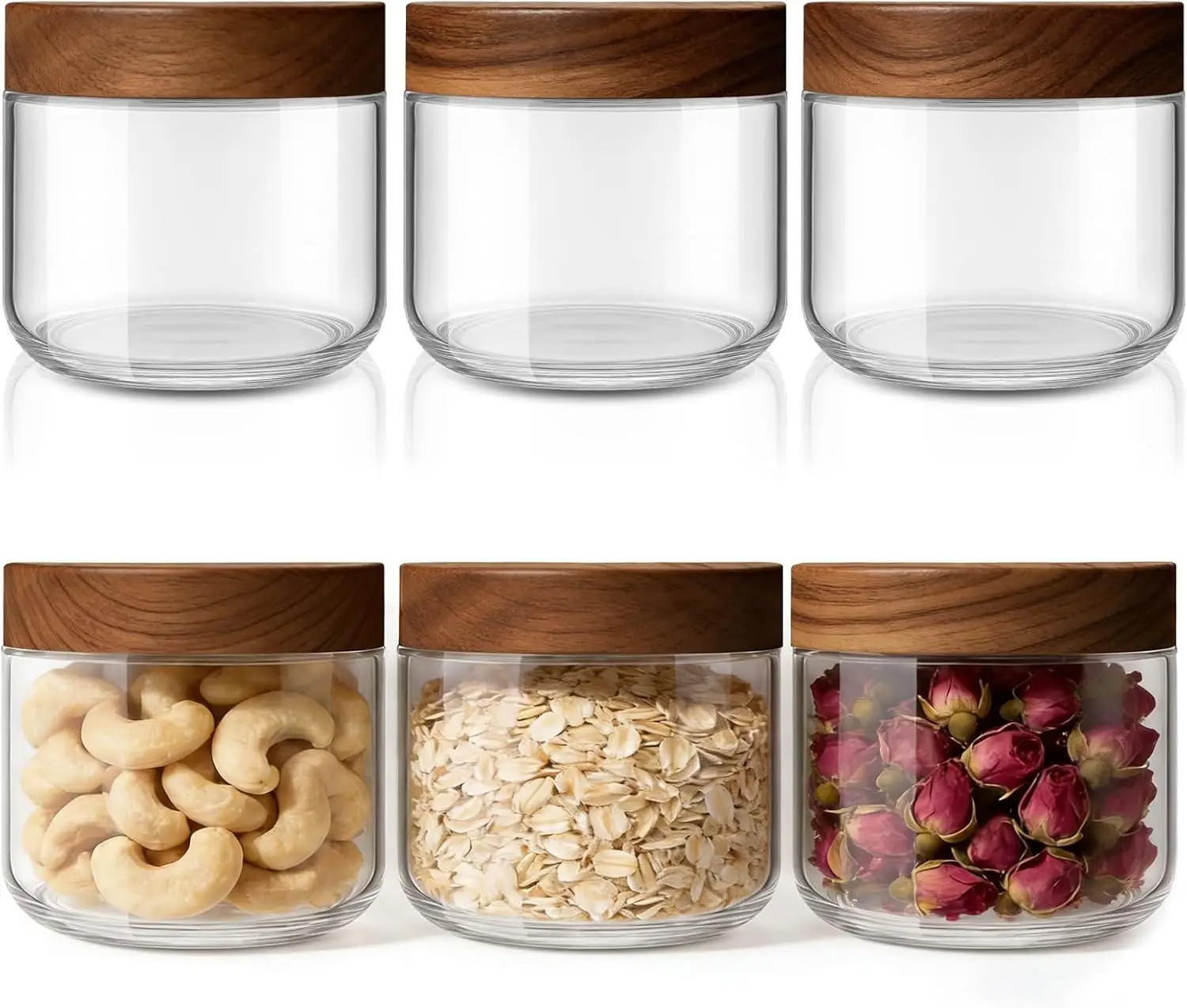 8 oz Glass Jars with Lids, Small Glass Container with Acacia Wood Airtight Lid, Wide Mouth Canisters for Chia Pudding Loos
8 oz Glass Jars with Lids, Small Glass Container with Acacia Wood Airtight Lid, Wide Mouth Canisters for Chia Pudding Loos