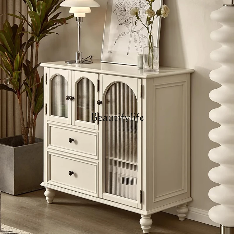 American solid wood dining side tea cabinet multi-functional household simple storage cabinet
American solid wood dining side tea cabinet multi-functional household simple storage cabinet