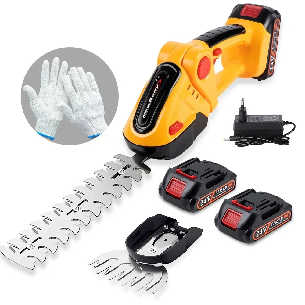 24V 2 in 1 Electric Hedge Trimmer 13000rpm Household Lawn Mower Garden Bush Scissors Grass Scissors Power Tool
24V 2 in 1 Electric Hedge Trimmer 13000rpm Household Lawn Mower Garden Bush Scissors Grass Scissors Power Tool
