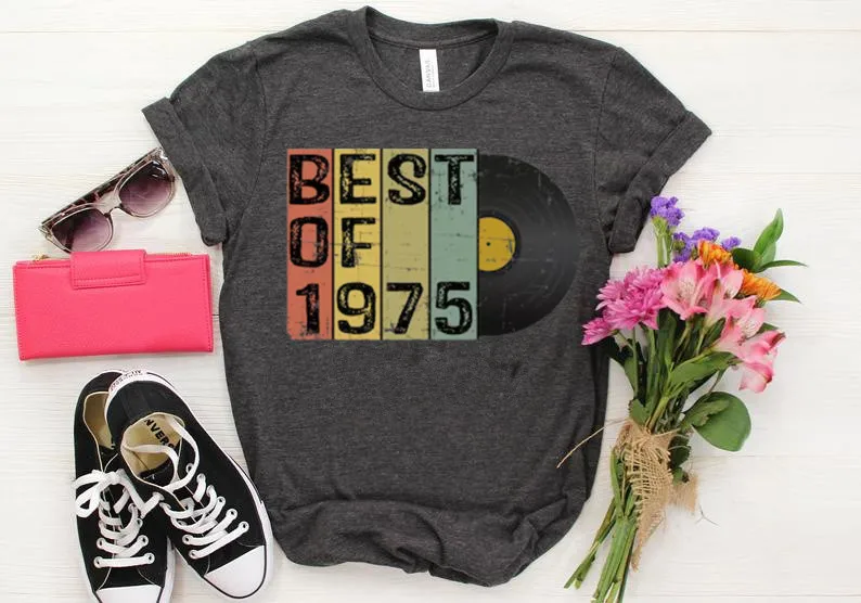 Vintage Best Of 1975, 46th Birthday Shirt for Women Men, Gift For Husband and Wife Party Birthday 100% cotton Tshirt y2k Unisex
Vintage Best Of 1975, 46th Birthday Shirt for Women Men, Gift For Husband and Wife Party Birthday 100% cotton Tshirt y2k Unisex