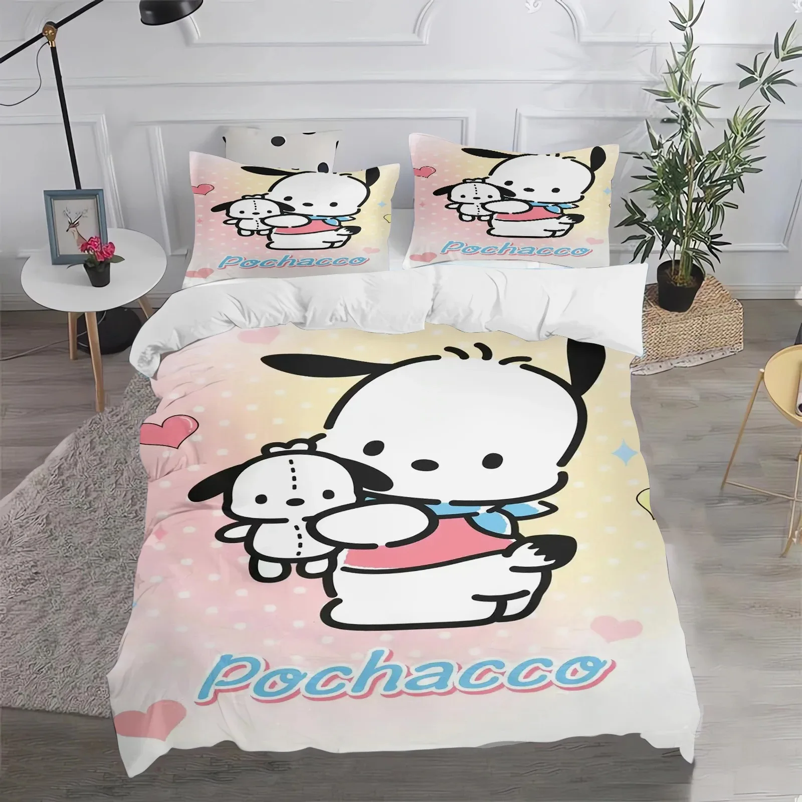 Sanrio Bedding Sets Pochacco Cartoon Comforter Cover Bed Cover Duvet Cover Pillow Case 2-3 Pieces Sets Kids Adult Size
Sanrio Bedding Sets Pochacco Cartoon Comforter Cover Bed Cover Duvet Cover Pillow Case 2-3 Pieces Sets Kids Adult Size