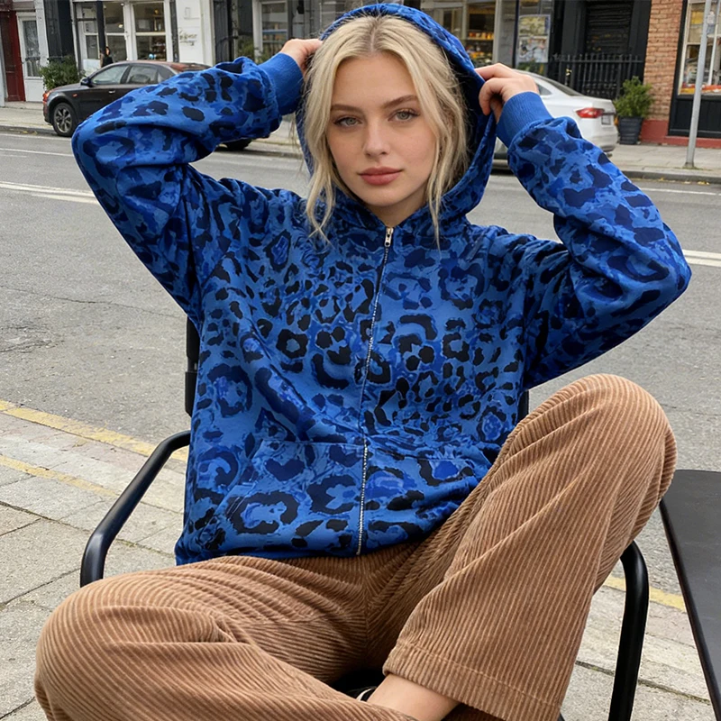 Худи в стиле хип-хоп с леопардовым принтом, длинными рукавами, на молнии, свободного кроя, в стиле 2000-х, осенне-зимняя мода, уличный стиль, американская мода, Dopamine
Худи в стиле хип-хоп с леопардовым принтом, длинными рукавами, на молнии, свободного кроя, в стиле 2000-х, осенне-зимняя мода, уличный стиль, американская мода, Dopamine