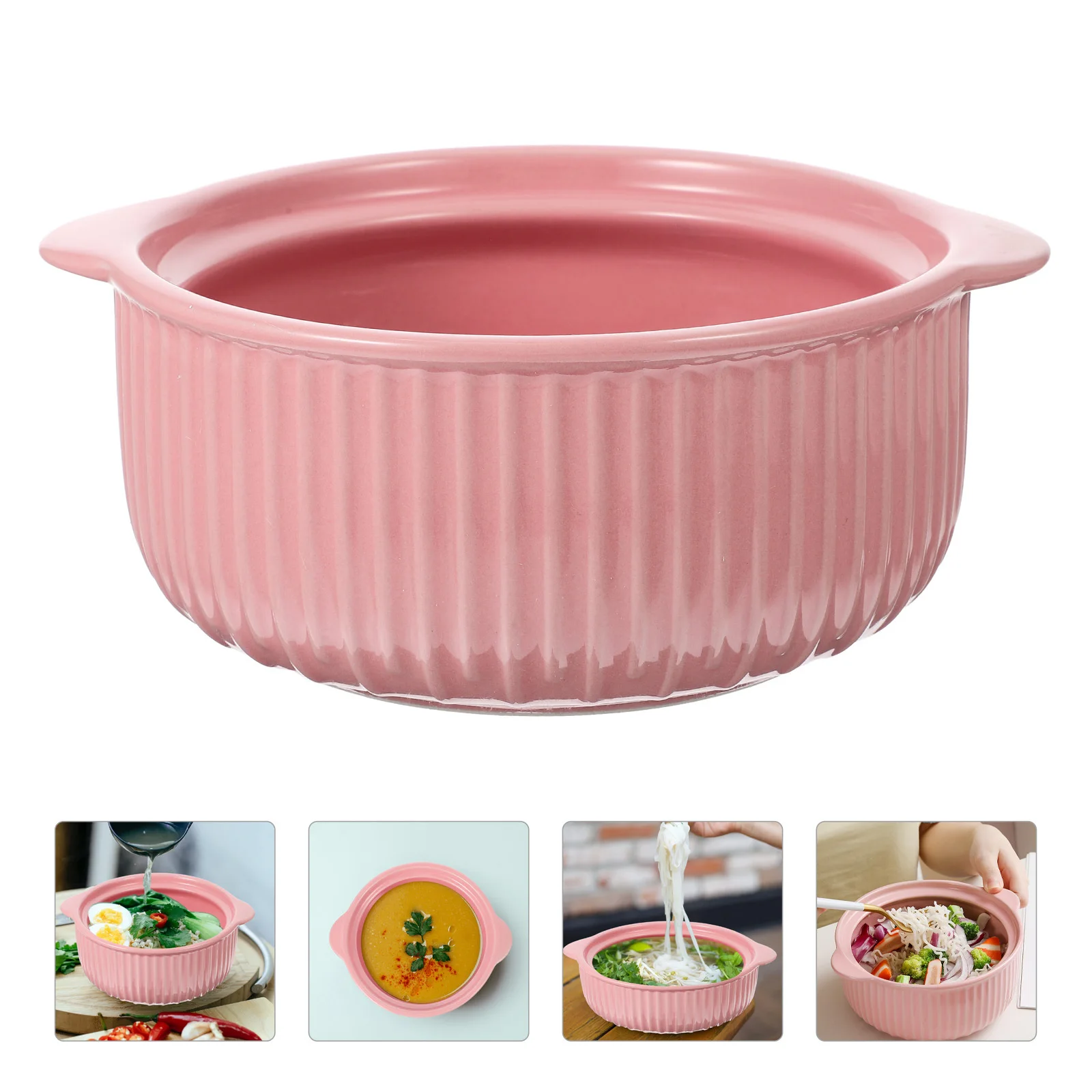 Double-Handle Ceramic Soup Bowl Household Colored Thick High-Class Microwave Dishwasher Safe Multi-Use Ramen Salad
Double-Handle Ceramic Soup Bowl Household Colored Thick High-Class Microwave Dishwasher Safe Multi-Use Ramen Salad