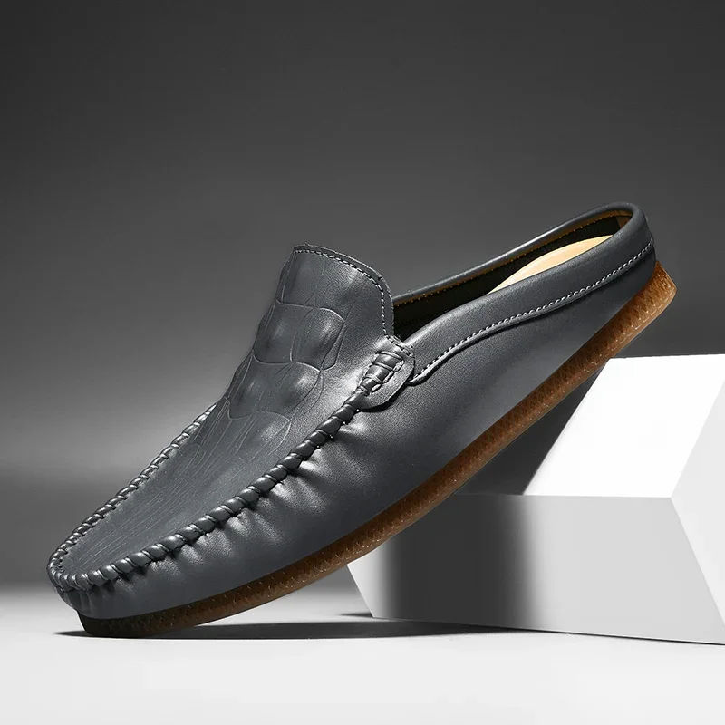 Half Shoes for Men Mules Luxury Designer Man Slides Slip on Flats Men Driving Shoes Leather Semi-Drag Loafers Slippers Hombres
Half Shoes for Men Mules Luxury Designer Man Slides Slip on Flats Men Driving Shoes Leather Semi-Drag Loafers Slippers Hombres