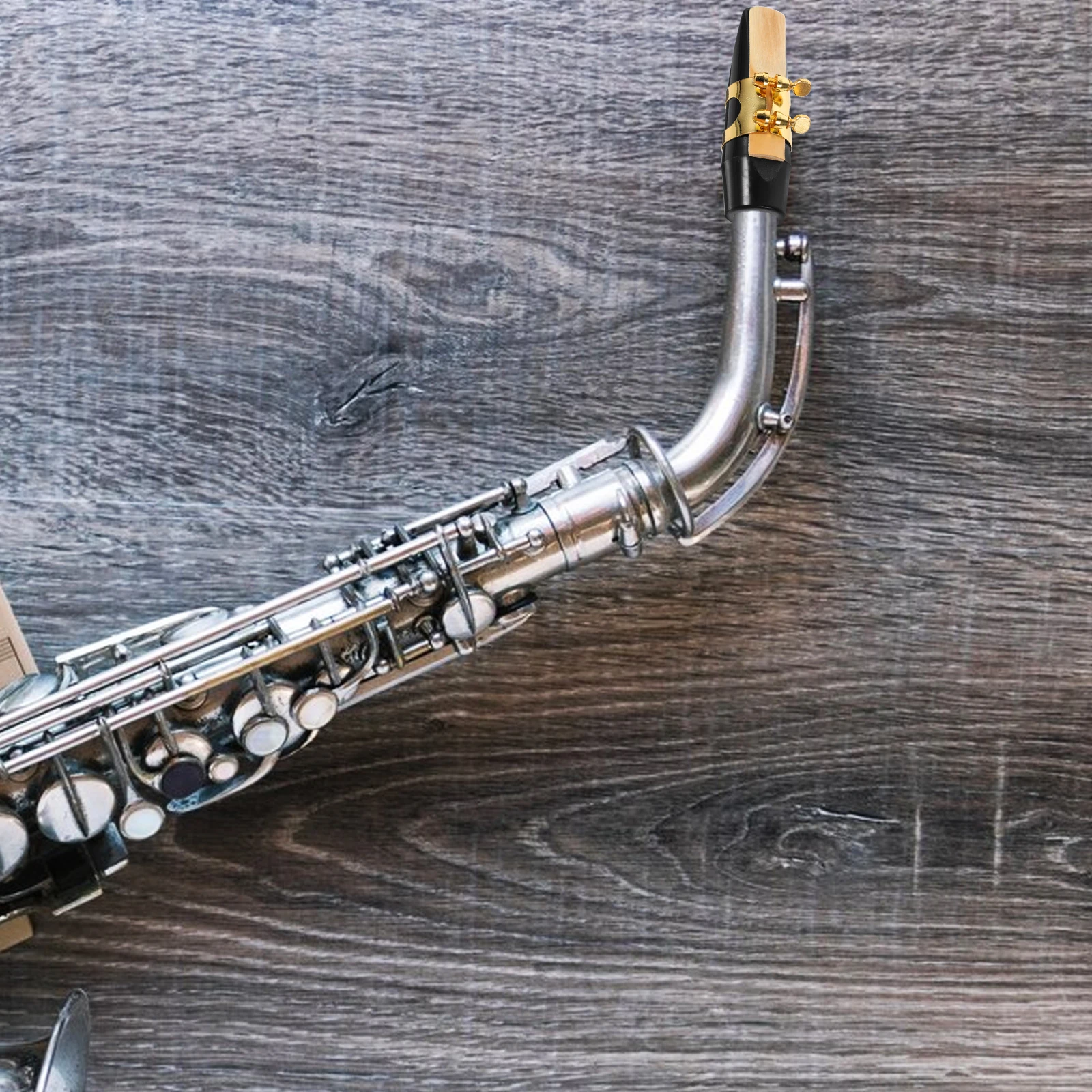 Alto Saxophone Mouthpiece Set Black Golden with Metal Ligature 2.5 Reed Strength Replacement for Damaged Alto Sax Spout Cover
Alto Saxophone Mouthpiece Set Black Golden with Metal Ligature 2.5 Reed Strength Replacement for Damaged Alto Sax Spout Cover