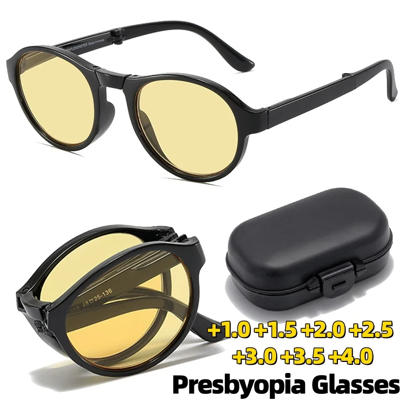 2026 New Portable Night Vision Presbyopia Glasses Foldable Oval Frame Anti-Blue Light Reading Eyewear Unisex +1.0 To +4.0
2026 New Portable Night Vision Presbyopia Glasses Foldable Oval Frame Anti-Blue Light Reading Eyewear Unisex +1.0 To +4.0