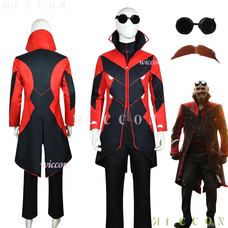 Sonic3 Anime Hedgehog 2 Dr Eggman Cosplay Jacket Glasses Trench Costume Men Ivo Robotnik Trench Uniform Party Mens Expo disfraz
Sonic3 Anime Hedgehog 2 Dr Eggman Cosplay Jacket Glasses Trench Costume Men Ivo Robotnik Trench Uniform Party Mens Expo disfraz