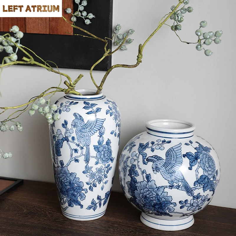 Classical Blue and White Porcelain Vase Plant Pots Table Decoration Flowers Arrangement Floral Vases Room Aesthetic Decor
Classical Blue and White Porcelain Vase Plant Pots Table Decoration Flowers Arrangement Floral Vases Room Aesthetic Decor