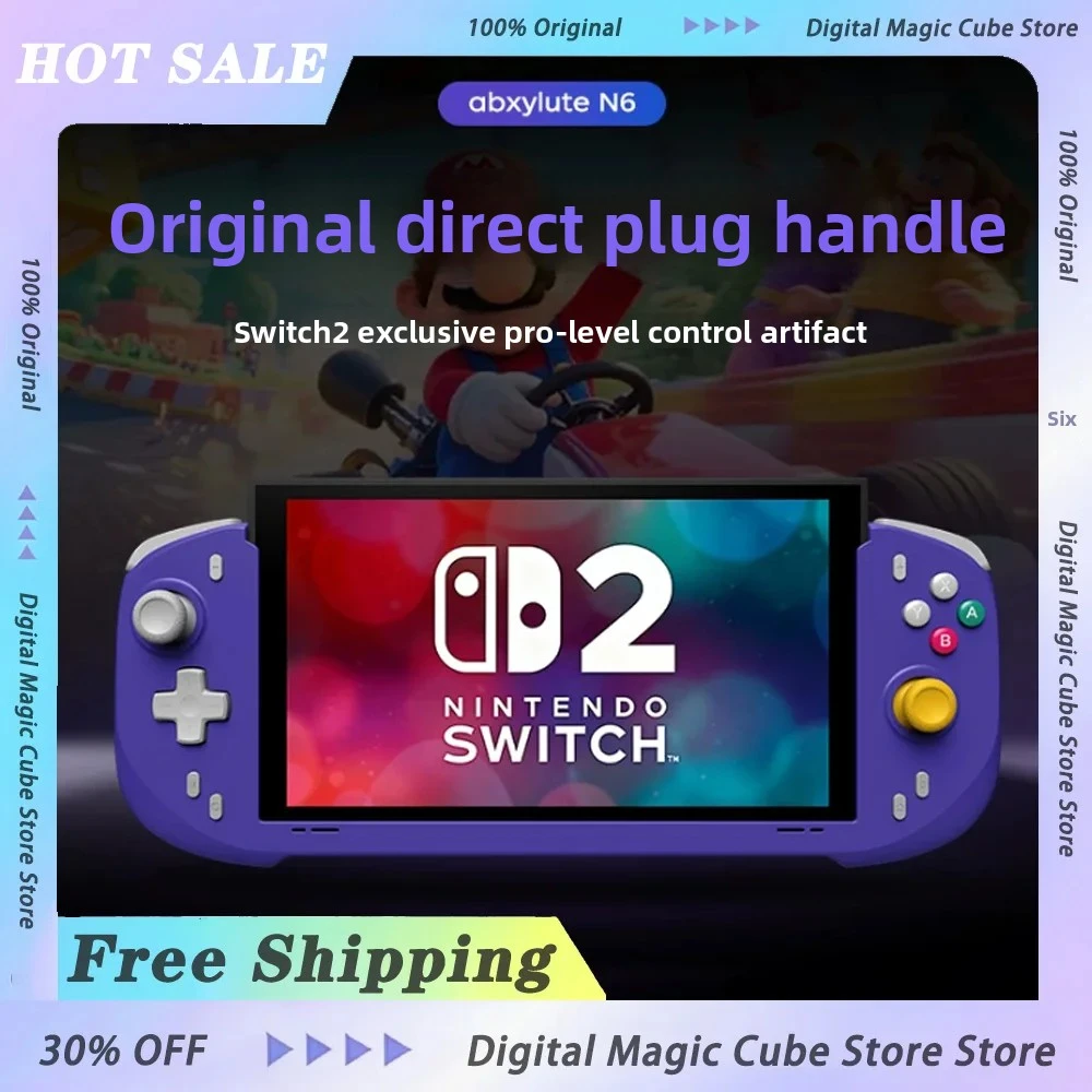 Abxylute N6 Hall Effect Joystick Gaming Controller Grip For Switch 2 Native GL/GR Button Native HD Vibration NS2 For Gamer Gifts
Abxylute N6 Hall Effect Joystick Gaming Controller Grip For Switch 2 Native GL/GR Button Native HD Vibration NS2 For Gamer Gifts