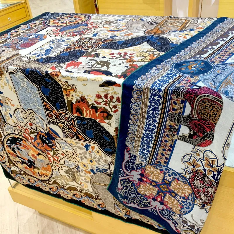 Silk Wool Scarf Hand Rolled Shawls Winter Accessories Soft Warm Foulard 135cm*135cm
Silk Wool Scarf Hand Rolled Shawls Winter Accessories Soft Warm Foulard 135cm*135cm